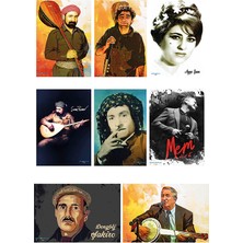 Zerya Kürt Sanatçıları Posterleri - Şivan Perwer - Ciwan Haco - Mem Ararat - Şakiro Posteri (8 Poster)