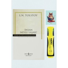 Dara Yayınları Insan Neyle Yaşar 9786053607038 - Lev Nikolayeviç Tolstoy - Sarı Fosforlu Kalem - Not Defterli Seti