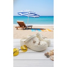 Slipcat Calx Kadın Deniz Plaj Havuz Üstü Kaydırmaz Sandalet Crocs Terlik Ultra Hafif ve Konforlu