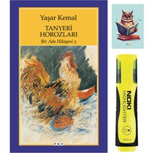 Yapı Kredi Yayınları Bir Ada Hikayesi 3 - Tanyeri Horozları - Yaşar Kemal - Yky - Sarı Fosforlu Kalem - Not Defterli Seti