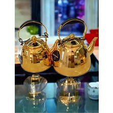 Paslanmaz Çelik Çaydanlık Seti 3+2 Litre, Ocak Üstü Isıtıcı Harika Kalite