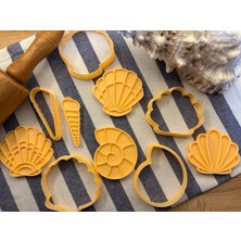 Deniz Kabuğu Temalı 5'li Kurabiye Kalıbı Seti