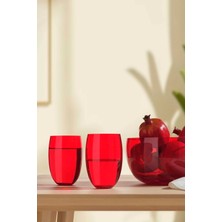 Paşabahçe Kırmızı Su Bardağı 400 cc Tekli El Yapımı