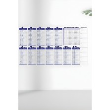 My TechCat Mytechcat® Statik Akıllı Kağıt Ingilizce Çarpım Tablosu 100X56 cm