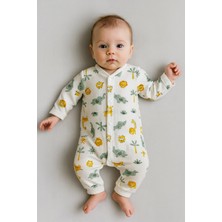 Omy %100 Pamuklu 3-6-9 Ay Desenli Tulum&hastane Çıkışı Yenidoğan Baskılı Tulum Extra Konfor 88013