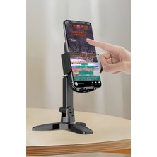 My TechCat Mytechcat® Masaüstü Telefon Standı 360 Derece Dönebilen Başlıklı Ayaklı Telefon Tripodu