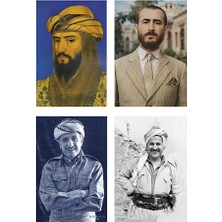 Zerya Kürt Ünlüleri Posterleri - Qazi Muhammed - Selahaddin Eyyubi (Çerçevesiz 4 Poster)