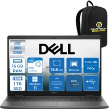 Dell Nb Vostro I5-1334U 16GB Ram Ddr4 1 Tb Nvm SSD 15.6" Fhd WİN11PRO Notebook + Okatech Çanta