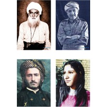 Zerya Postera Qazi Muhammed - Şeyh Said - Leyla Qasimlo - Dr. Qasimlo Posteri (4 Poster)