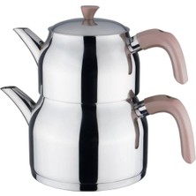 Aile Boy Paslanmaz Çelik Çaydanlık Takımı Seti