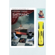 Dara Yayınları Satranç - Stefan Zweig - Iş Bankası Kültür Yayınları - Sarı Fosforlu Kalem - Not Defter Seti