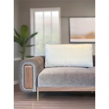 2 Adet Büyük Sırt Kırlent Kılıfı - Sırt Minder Yastık Kılıfı Fermuarlı - Kumaş Kılıfı Kutu Model Fifty Home