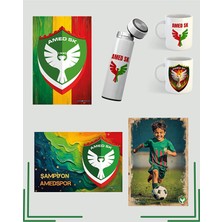 Zerya Amedspor Full Set - Amedspor Tasarımlı Poster Kupa ve Termos Seti (2 Kupa 1 Termos 3 Poster)