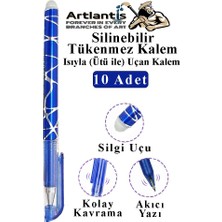 Artlantis Mavi Silinebilir Tükenmez Kalem 10 Adet Bıa Silinebilir Jel Pilot Kalem Mürekkepli Kolay Silinebilir Kumaş Kalemi