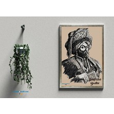 Zerya Postera Şerefxanê Bedlîsê - Şerefhanê Bitlisi Çerçeveli Posteri (32X47 cm Çerçeveli)