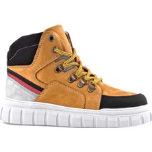 Rakerplus Hakiki Deri Sarı Siyah Fermuarlı Erkek Çocuk Bot