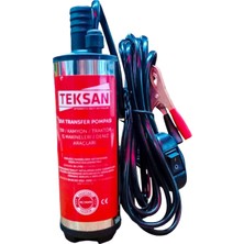 Teksan 12 Volt Mazot Aktarma Dalgıç Pompa – 52 mm Filtresiz – Açma/kapama Düğmeli