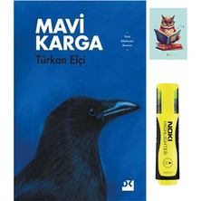 Dara Yayınları Mavi Karga - Türkan Elçi - Doğan Kitap - Sarı  Fosforlu Kalem - Not Defter Seti