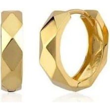 Zeya Kuyumculuk 14 Ayar Altın Aynalı Küpe