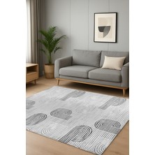 Babil Home Kaymaz Tabanlı Yolluk Kesme Koridor Salon Mutfak Halısı 5048 Gri
