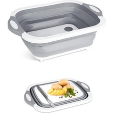 My TechCat Katlanabilir Süzgeçli Kesme Tahtası ve Badya