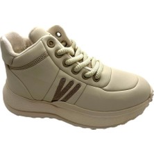 Guja Hafif Tasarım Içi Miflonlu Bilekli Bej Renk Kadın Sneaker Ayakkabı