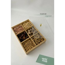 VarBiFırsat 6 Bölmeli Bambu Düzenleyici Kutu / Organizer