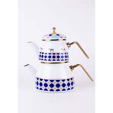 Zebra Desenli Emaye Çaydanlık Takımı, Tüm Ocaklarda Şık Kullanım