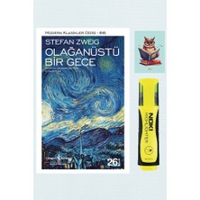 Dara Yayınları Olağan Üstü Bir Gece - Stefan Zweig - Dokuz Yayınları - Sarı Fosforlu Kalem - Not Defter Seti