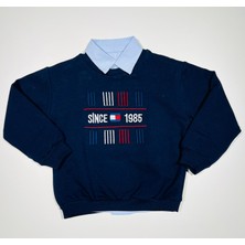 Erkek Bebek Çocuk Gömlekli Sweatshirt Spor Alt Üst Takım Bayramlık Takım