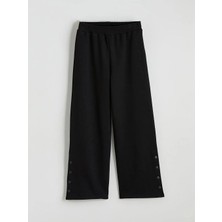 LC Waikiki Lcw Kids Siyah Beli Lastikli Kız Çocuk Eşofman Alt