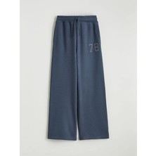 LC Waikiki Lcw Kids Antrasit Beli Lastikli Kız Çocuk Eşofman Altı