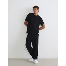 LC Waikiki Xsıde Siyah Rahat Kalıp Erkek Eşofman Altı