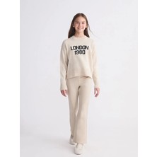 LC Waikiki Lcw Kids Bej Beli Lastikli Ispanyol Paça Kız Çocuk Tayt