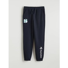 LC Waikiki Lcw Kids Antrasit Playstation Baskılı Erkek Çocuk Kalın Jogger Eşofman Altı