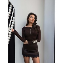 Esra Helvacı Kayık Yaka Transparan Bluz