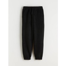 LC Waikiki Lcw Kids Siyah Beli Lastikli Polar Erkek Çocuk Jogger Eşofman Altı