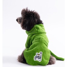 Pawstar Limon Yeşili Pattaya Köpek Bornozu-Köpek Kurulama Havlusu- Kedi Köpek Kıyafeti