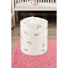 Minik Baby Tasarımlı Fileli Çocuk Odası Saklama Kutusu Düzenleyici Oyuncak Kirli Sepeti 32X40