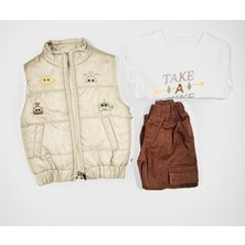 Erkek Bebek Şişme Yelekli 3'lü Takım