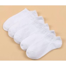 MG Çorap Beyaz Düz Renk Kısa Pamuklu Kadın Çorap