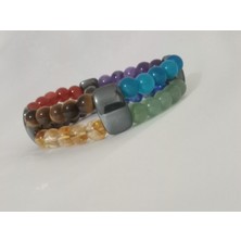 Alsade 7 Çakra Özel Tasarım Geniş Manyetik Bileklik