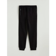 LC Waikiki Lcw Kids Siyah Beli Lastikli Erkek Çocuk Jogger Eşofman Altı