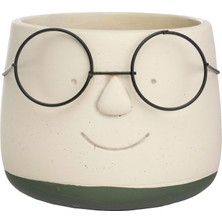 Paşabahçe Bilge Beton Saksı M Gri 15 cm