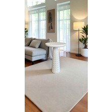 Doğal Masif Ahşap Tekli Yan Sehpa Beyaz Renk Modern Mantar Sehpa