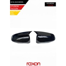 Raxon Hyundaı Tucson 2018-2020 Batman & Yarasa Ayna Kapağı – Parlak Piano Black Sport