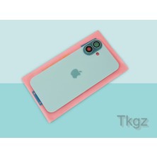 Tkgz İphone 16 PLUS Arka Pil Batarya Kapağı Kapak ( Full Kamera Lensli ) MAVİ