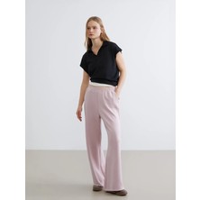 LC Waikiki Xsıde Pembe Beli Lastikli Geniş Paça Kadın Eşofman Altı