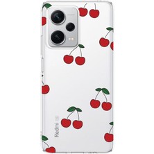 TechTree Redmi Note 12 Pro Plus Uyumlu Kirazlar Tasarımlı Tasarımlı Baskılı Silikon Kılıf