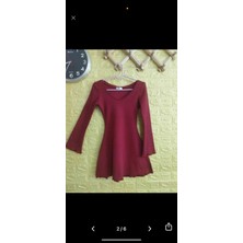 İsra Ayyıldız Moonstar Collection Likralı Lolita Fairy Büzgülü Bitişli Kaşkorse Kumaş V Yaka Elbise